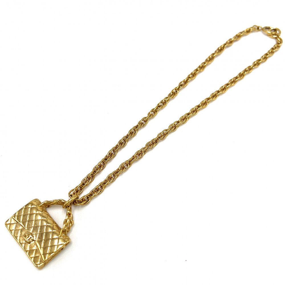 【開店SALE】 CHANEL シャネル ネックレス ココマーク マトラッセモチーフ アクセサリー バッグ ペンダント ヴィンテージ
 GP 95P ゴールド レディース 約42.6g 1995年【中古品】