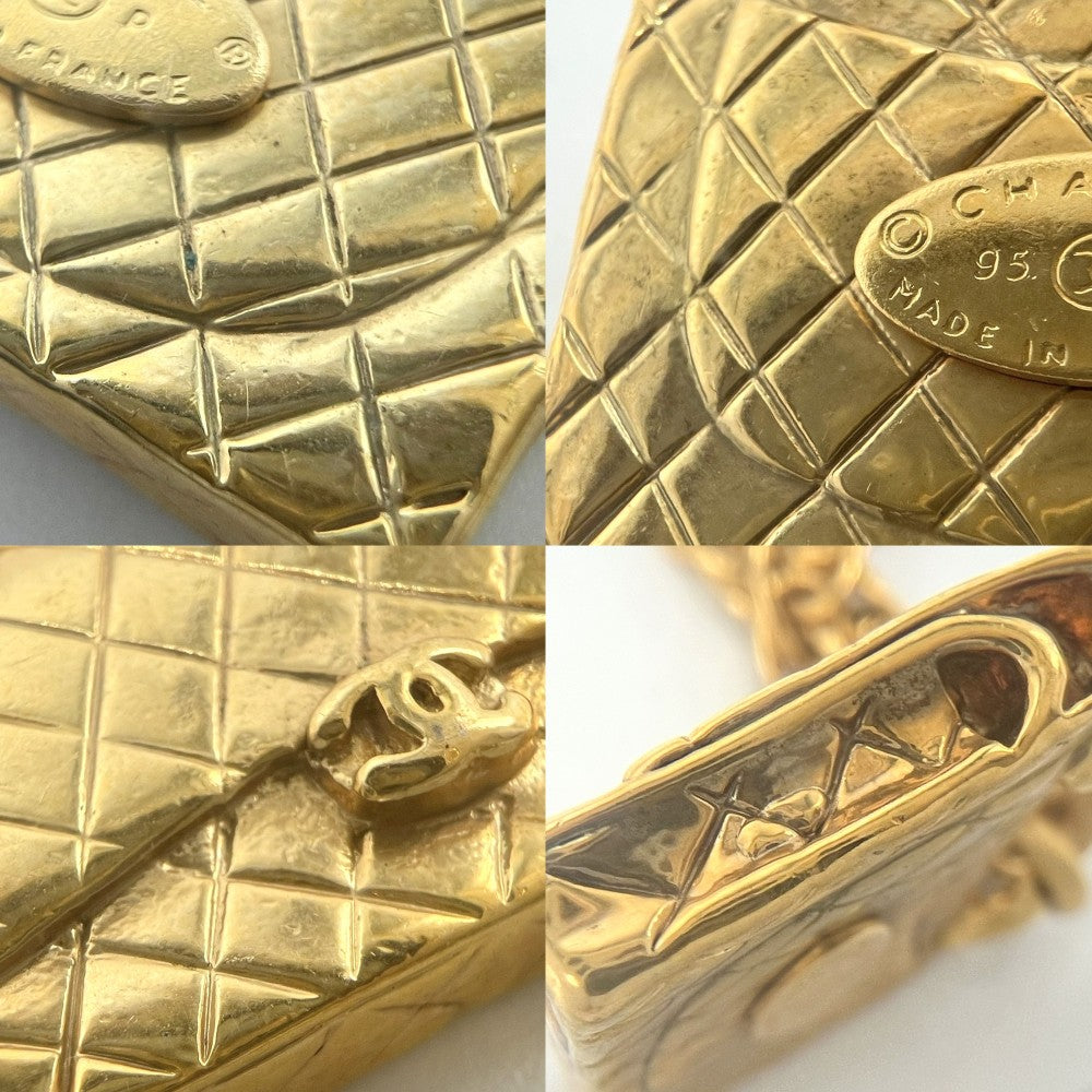 【開店SALE】 CHANEL シャネル ネックレス ココマーク マトラッセモチーフ アクセサリー バッグ ペンダント ヴィンテージ
 GP 95P ゴールド レディース 約42.6g 1995年【中古品】