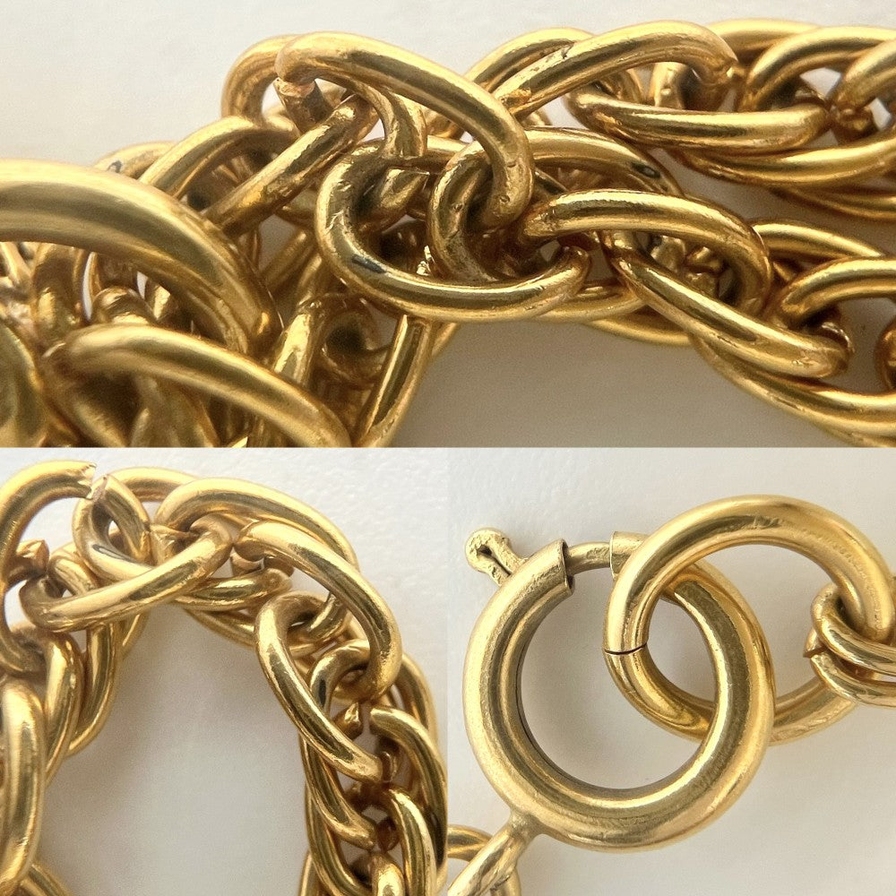 【開店SALE】 CHANEL シャネル ネックレス ココマーク マトラッセモチーフ アクセサリー バッグ ペンダント ヴィンテージ
 GP 95P ゴールド レディース 約42.6g 1995年【中古品】