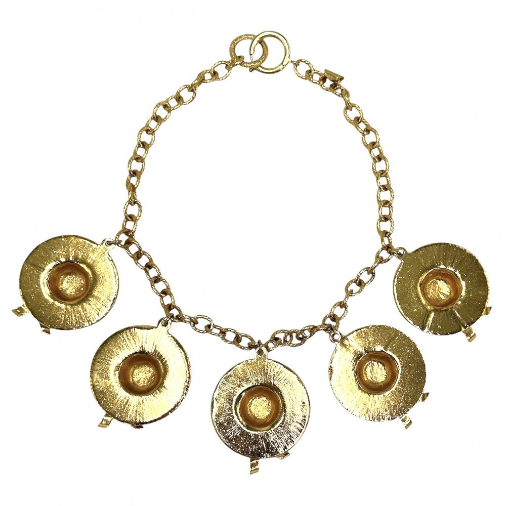 【開店SALE】 CHANEL シャネル ネックレス ハットモチーフ 麦わら帽子 アクセサリー ヴィンテージ GP ゴールド レディース 約134.8g【中古品】