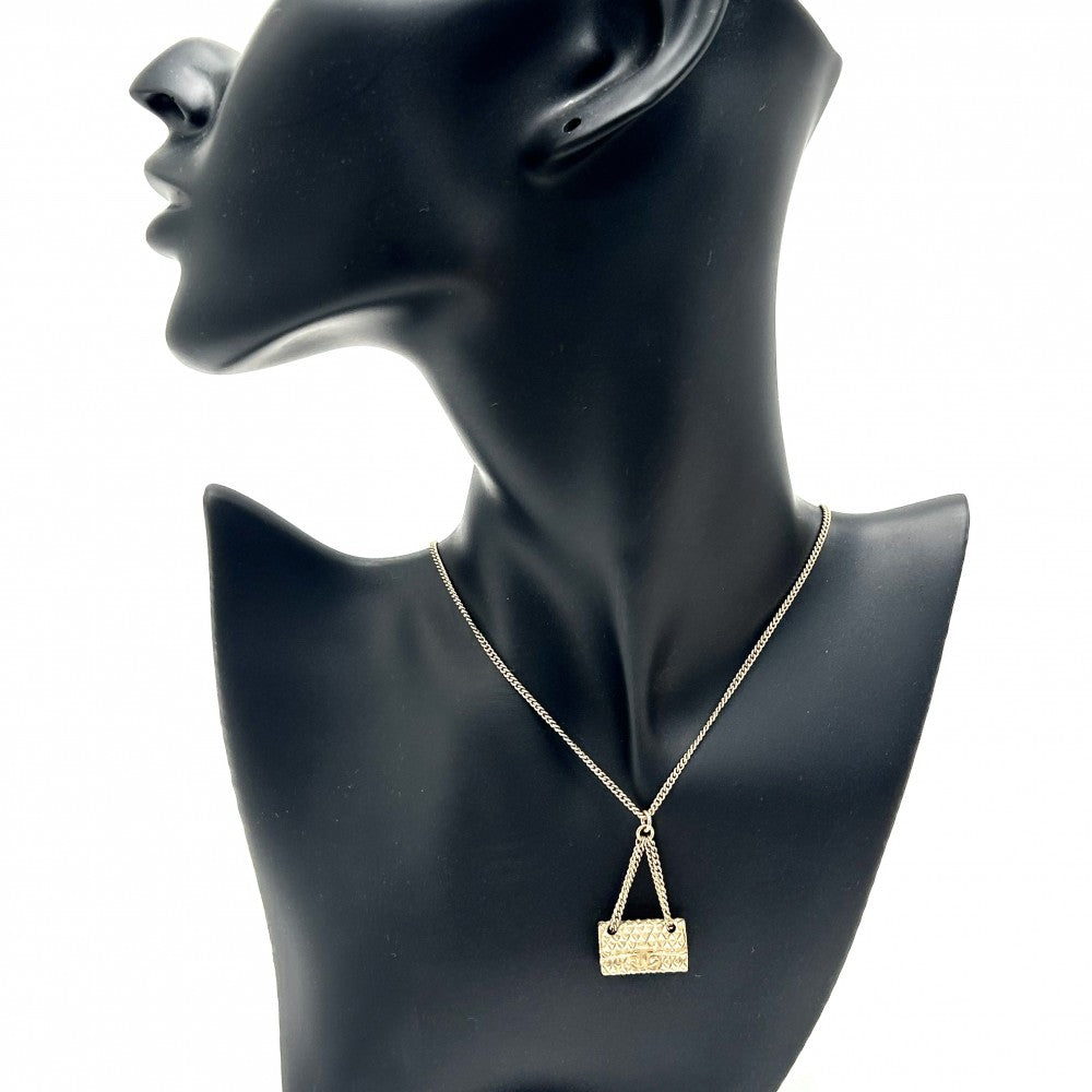 CHANEL シャネル ネックレス ココマーク マトラッセモチーフ アクセサリー バッグ ペンダント GP 05A ゴールド レディース 約42.6g 2005年【中古品】