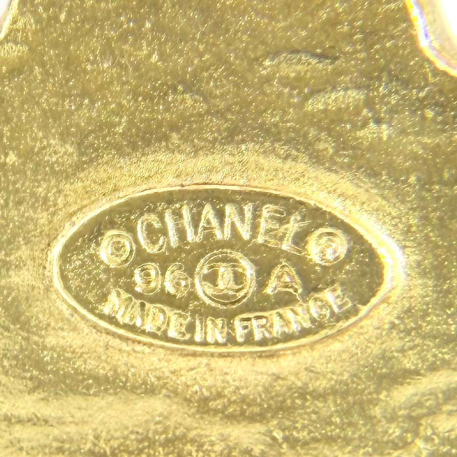CHANEL シャネル ネックレス ココマーク ロングネックレス アクセサリー ヴィンテージ GP 96A ゴールド ブラック 黒 レディース 約116.0g 1996年【中古品】