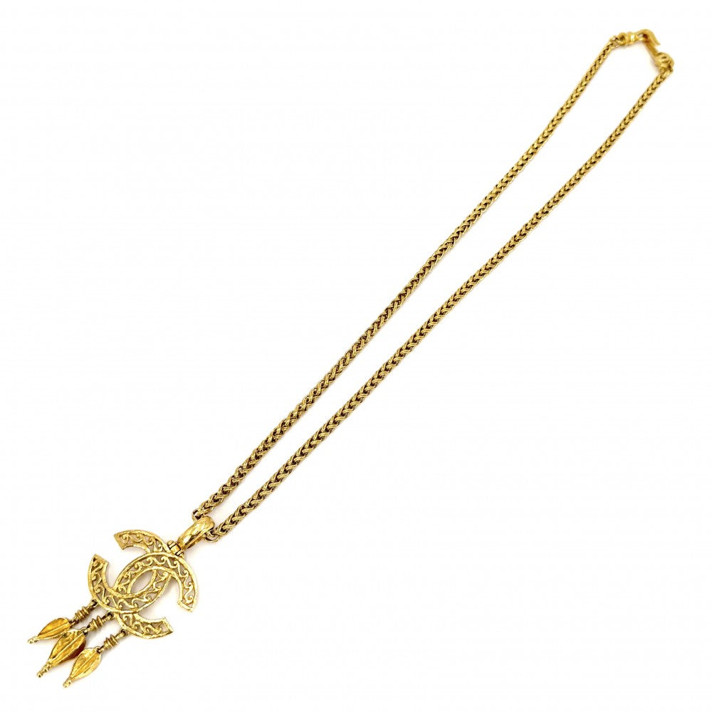 CHANEL シャネル ネックレス ココマーク ロングネックレス スイング アクセサリー ヴィンテージ ペンダント GP 95A ゴールド レディース 約82.8g 1995年【中古品】