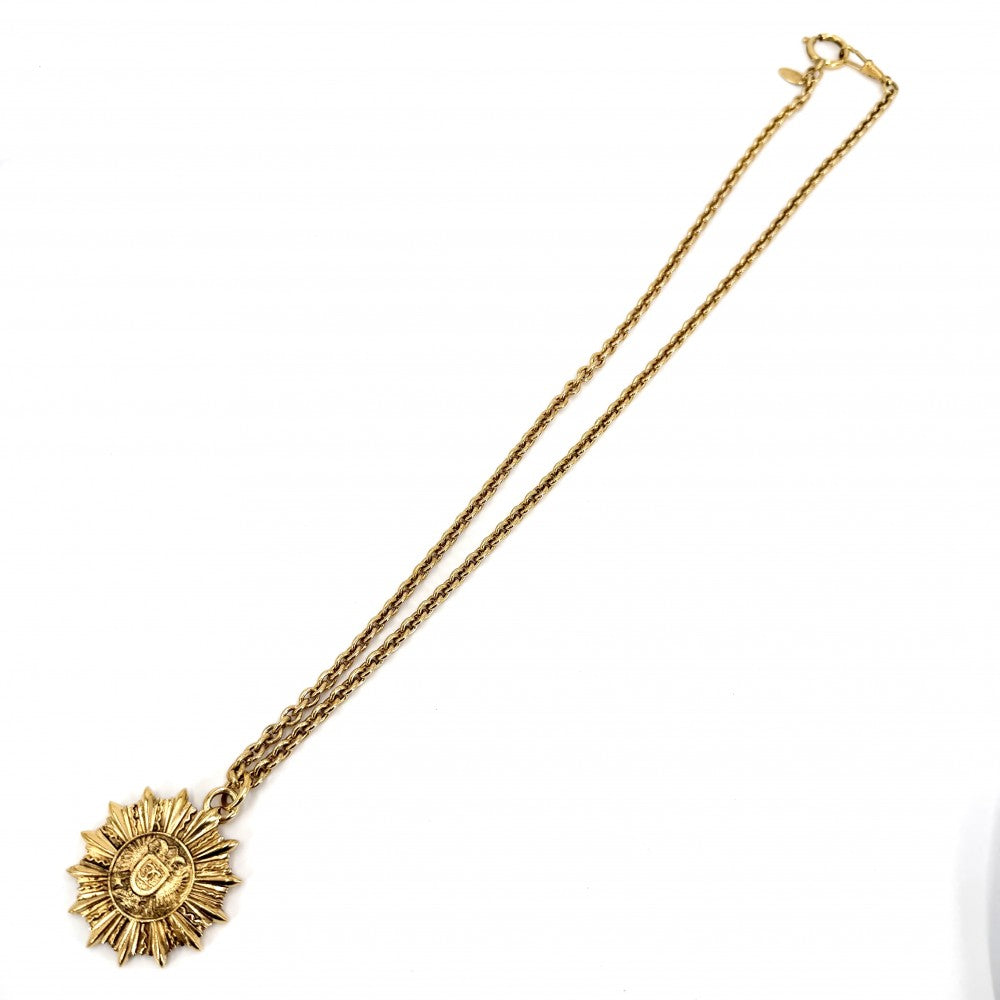 【開店SALE】 CHANEL シャネル ネックレス ココマーク ロングネックレス アクセサリー 太陽モチーフ GP レディース 約64.4g【中古品】
