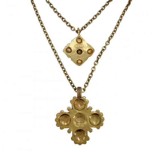 【開店SALE】 CHANEL シャネル ネックレス ココマーク ヴィンテージ アクセサリー ロングネックレス ２連 GP 2 3 ゴールド レディース 約140.7g 1988年【中古品】