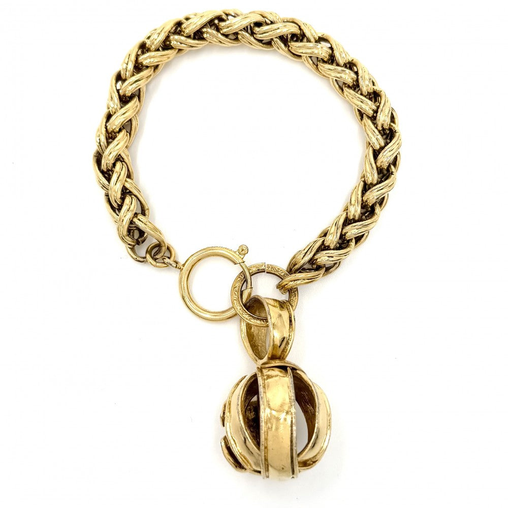 【開店SALE】 CHANEL シャネル ブレスレット ココマーク アクセサリー チェーン GP 94P レディース 約57.5g 1994年【中古品】