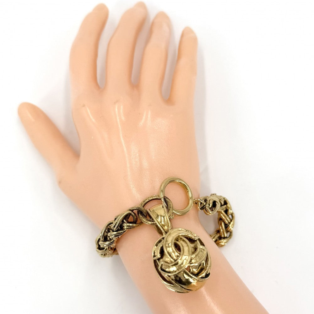 【開店SALE】 CHANEL シャネル ブレスレット ココマーク アクセサリー チェーン GP 94P レディース 約57.5g 1994年【中古品】