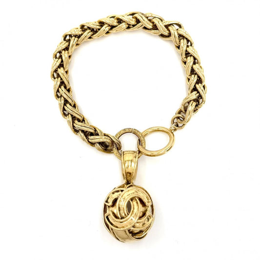 【開店SALE】 CHANEL シャネル ブレスレット ココマーク アクセサリー チェーン GP 94P レディース 約57.5g 1994年【中古品】
