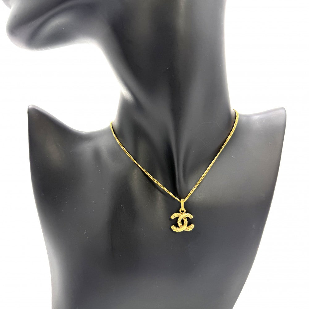 CHANEL シャネル ネックレス ココマーク ヴィンテージ アクセサリー GP レディース 約4.3g【中古品】