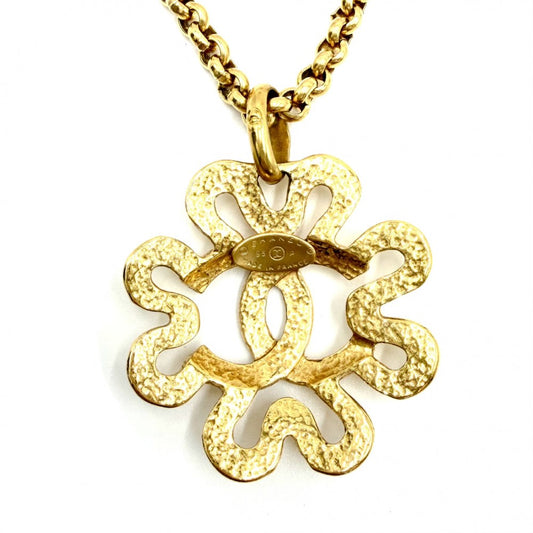 CHANEL シャネル ネックレス ヴィンテージ フラワー ココマーク アクセサリー ゴールド ロングネックレス GP 95P レディース 約50.6g 1995年【中古品】