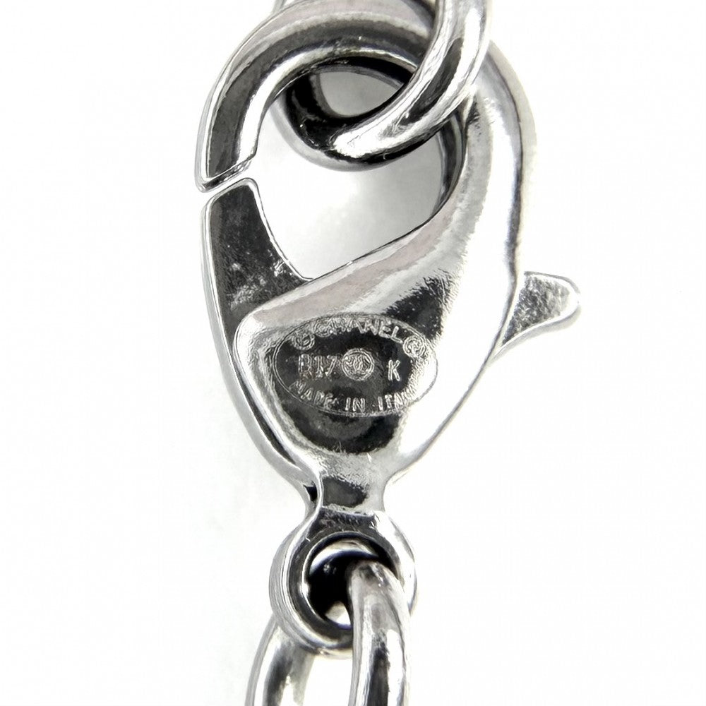 CHANEL シャネル ネックレス 月モチーフ ココマーク アクセサリー ムーン ラインストーン B17K シルバー レディース 約8.5g 2017年【中古品】
