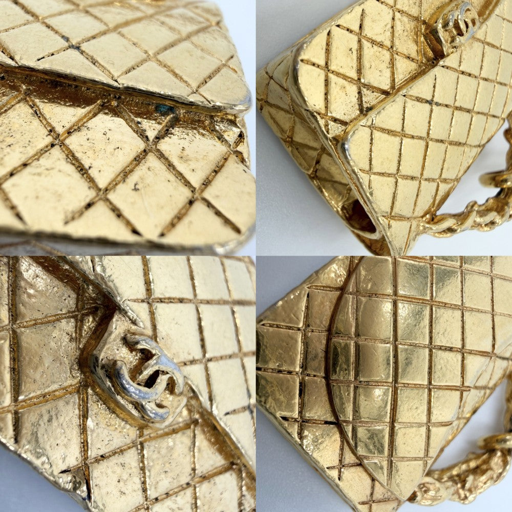 CHANEL シャネル ネックレス ココマーク マトラッセモチーフ アクセサリー バッグ ペンダント ヴィンテージ
 GP ゴールド レディース 約171.7g【中古品】