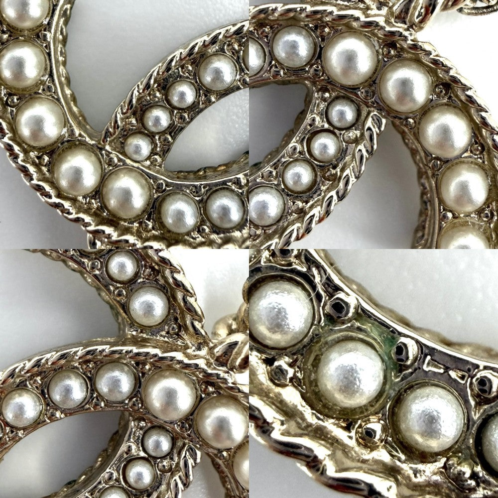 CHANEL シャネル ネックレス ココマーク ロングネックレス アクセサリー GP フェイクパール A19C ゴールド レディース 約13.0g 2019年【中古品】