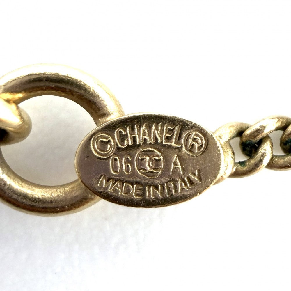 CHANEL シャネル ネックレス ココマーク ラウンド アクセサリー ロングネックレス GP ラインストーン 06A ゴールド レディース 約9.3g 2006年【中古品】