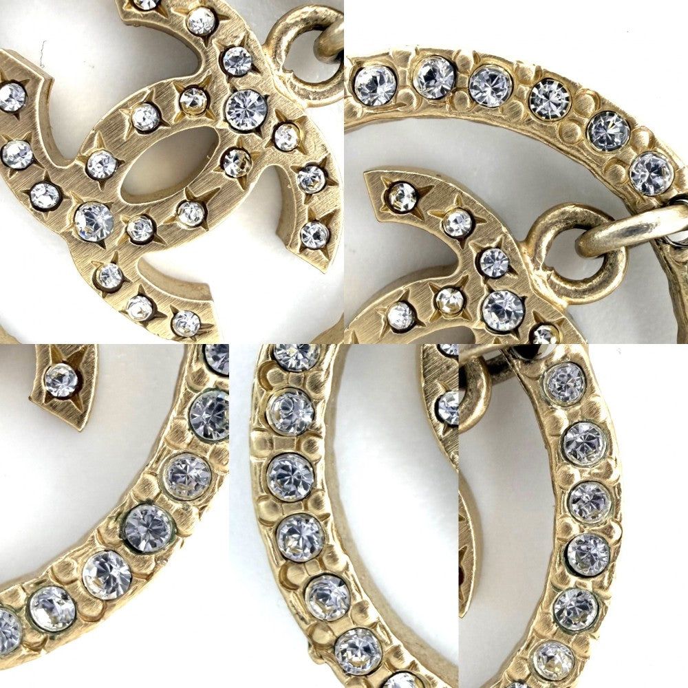 CHANEL シャネル ネックレス ココマーク ラウンド アクセサリー ロングネックレス GP ラインストーン 06A ゴールド レディース 約9.3g 2006年【中古品】