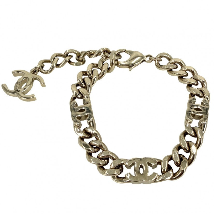 CHANEL シャネル ブレスレット チェーン ココマーク GP B22S レディース 約31.3g 2022年【中古品】