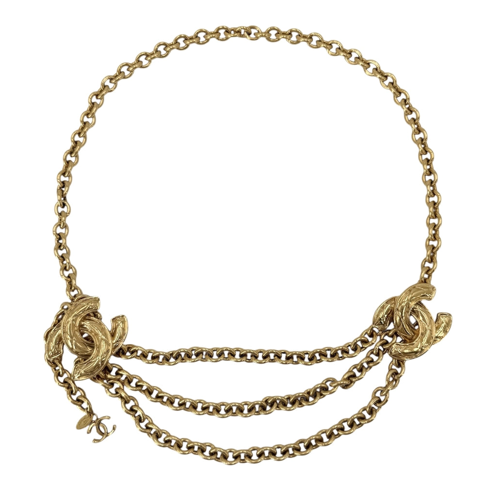 CHANEL シャネル ベルト マトラッセ チェーンベルト ファッションアイテム 小物 ココマーク ヴィンテージ GP ゴールド レディース【中古品】