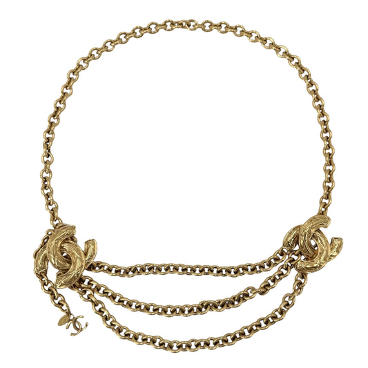 CHANEL シャネル ベルト マトラッセ チェーンベルト ファッションアイテム 小物 ココマーク ヴィンテージ GP ゴールド レディース【中古品】