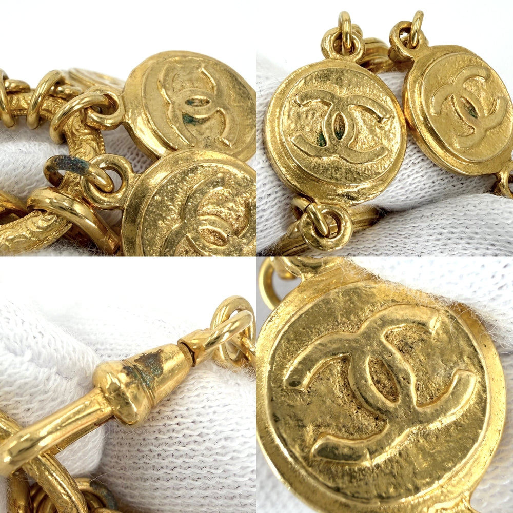 CHANEL シャネル ブレスレット ココマーク ラウンド チェーン アクセサリー ゴールド ヴィンテージ GP レディース 約92.9g【中古品】