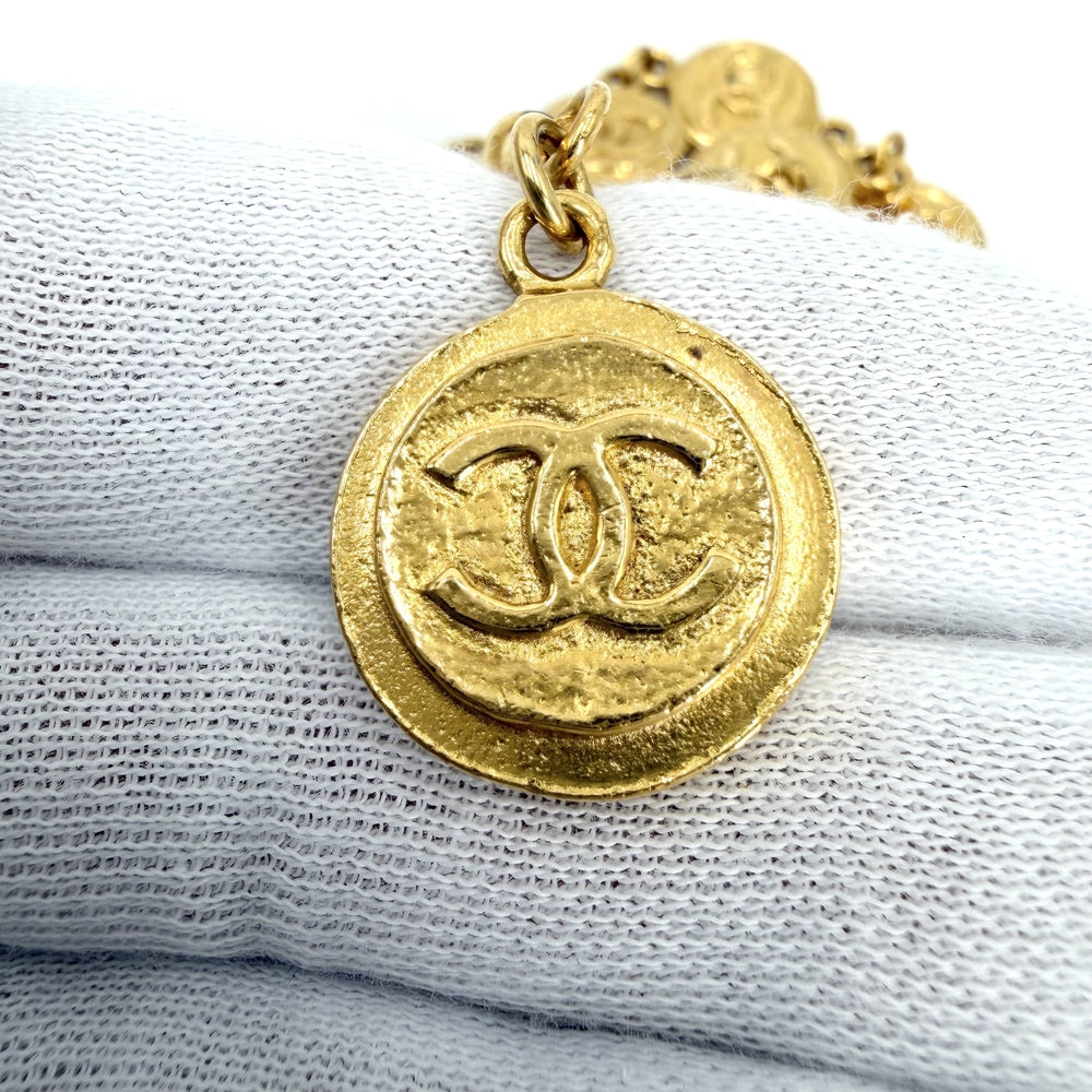 CHANEL シャネル ブレスレット ココマーク ラウンド チェーン アクセサリー ゴールド ヴィンテージ GP レディース 約92.9g【中古品】