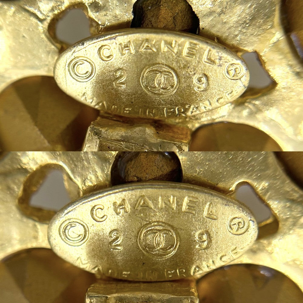 CHANEL シャネル イヤリング アクセサリー スイング ゴールド GP ラインストーン 2 9 レディース 約37.7g 1994年【中古品】