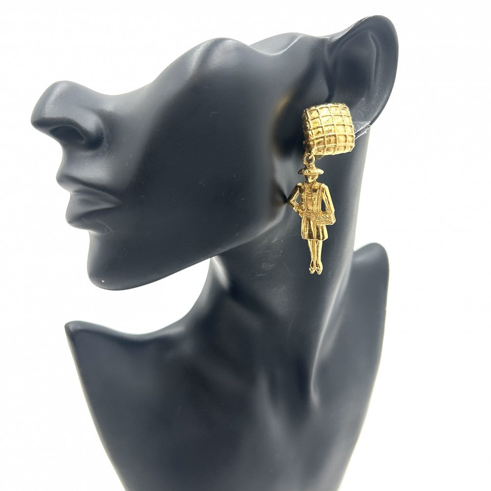 【開店SALE】 CHANEL シャネル イヤリング マドモアゼル アクセサリー スイング ゴールド GP レディース 約23.2g【中古品】