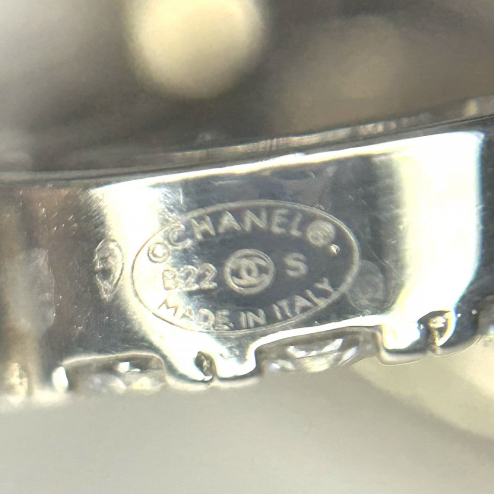 CHANEL シャネル ピアス フープ ココマーク アクセサリー スイング ココ ラインストーン B22S ライトゴールド レディース 約9.2g 2022年【中古品】