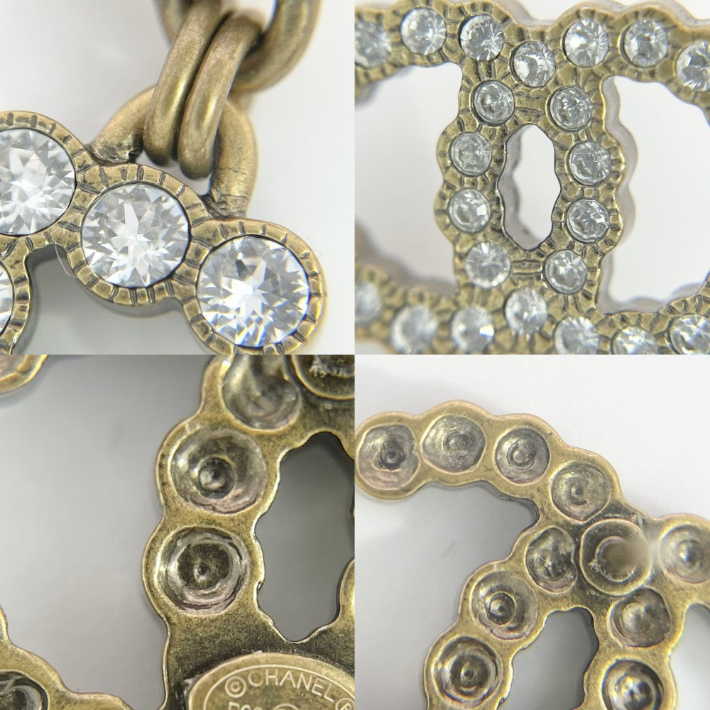 【開店SALE】 CHANEL シャネル ピアス No.5 ココマーク アクセサリー スイング GP ラインストーン B20S レディース 約20.9g 2020年【中古品】