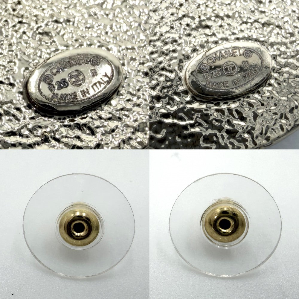 【開店SALE】 CHANEL シャネル ピアス ココマーク アクセサリー ラウンド 25/26AW ラインストーン GP B25B ゴールド ブラック 黒 レディース 約11.5g 2025年【中古品】