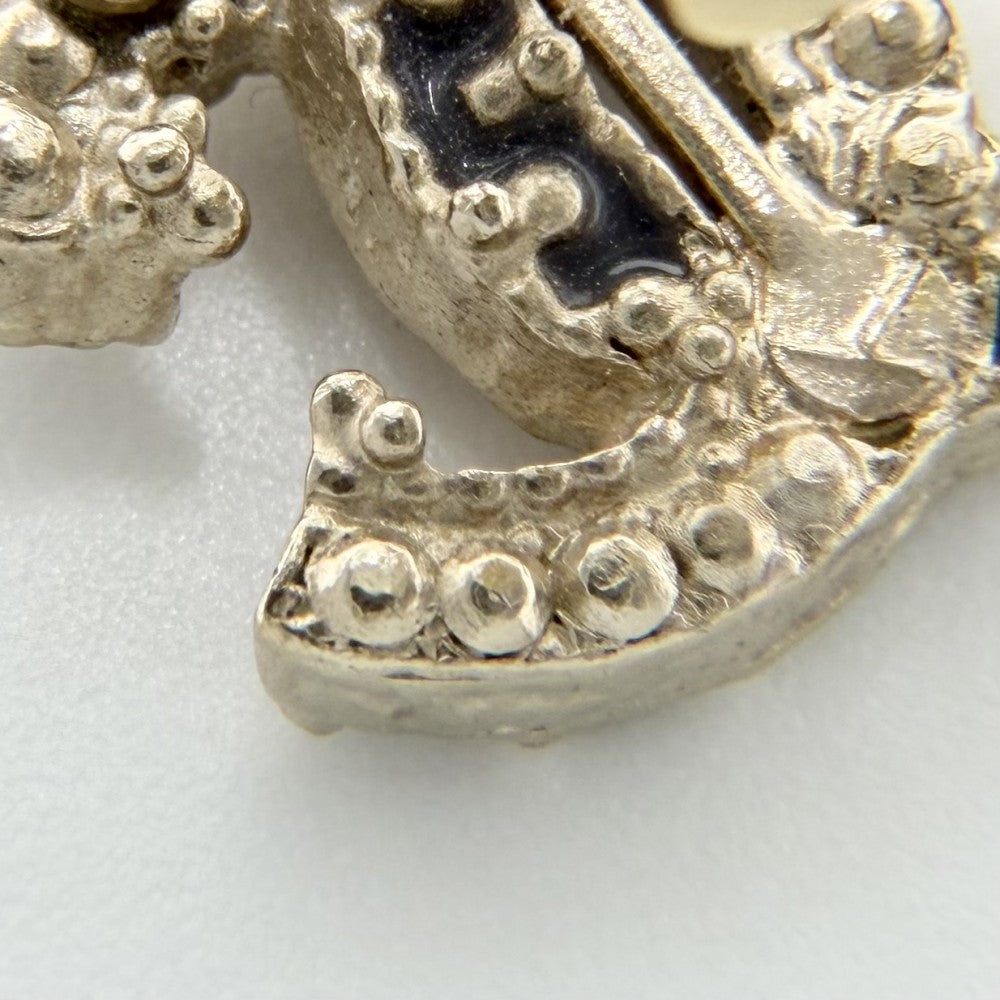 CHANEL シャネル イヤリング ココマーク アクセサリー ラインストーン A12C ピンク グレー レディース 約9.7g 2012年【中古品】