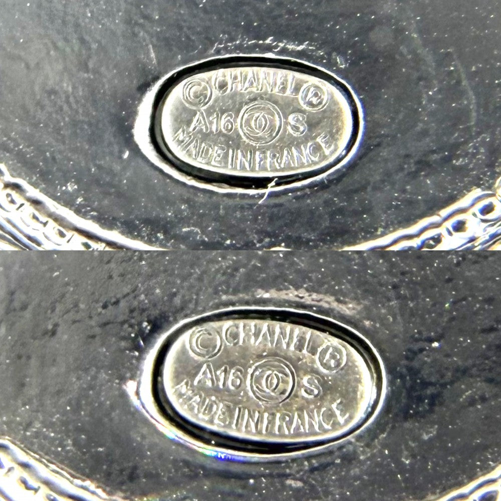 CHANEL シャネル ピアス ココマーク アクセサリー ラウンド ラインストーン A16S シルバー レディース 約15.2g 2016年【中古品】