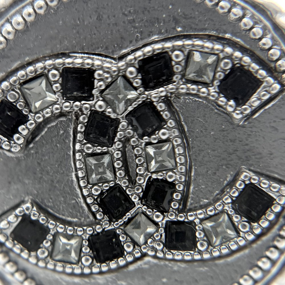 CHANEL シャネル ピアス ココマーク アクセサリー ラウンド ラインストーン A16S シルバー レディース 約15.2g 2016年【中古品】