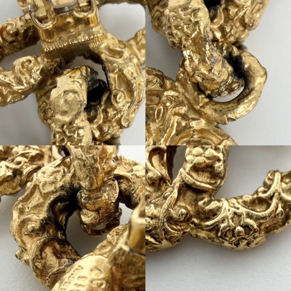 CHANEL シャネル イヤリング マグマ 溶岩 アクセサリー ココマーク GP 93A ゴールド レディース 約37.9g 1993年【中古品】