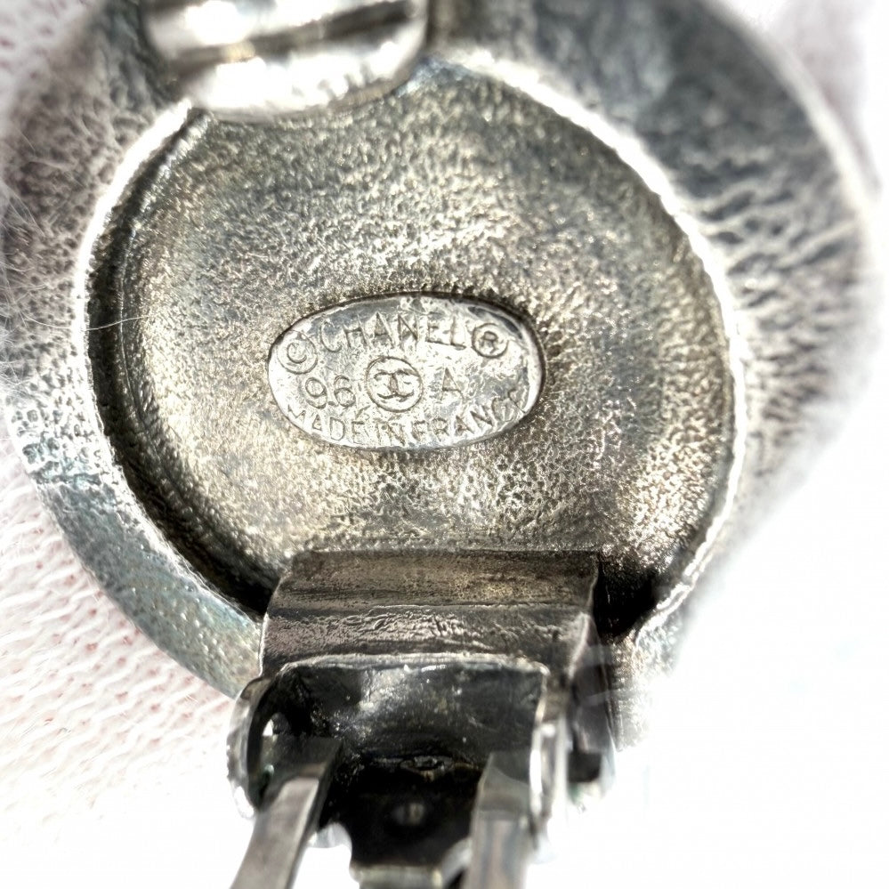 CHANEL シャネル イヤリング ラウンド メダル アクセサリー コイン マドモアゼル 96A シルバー レディース 約14.0g 1996年【中古品】
