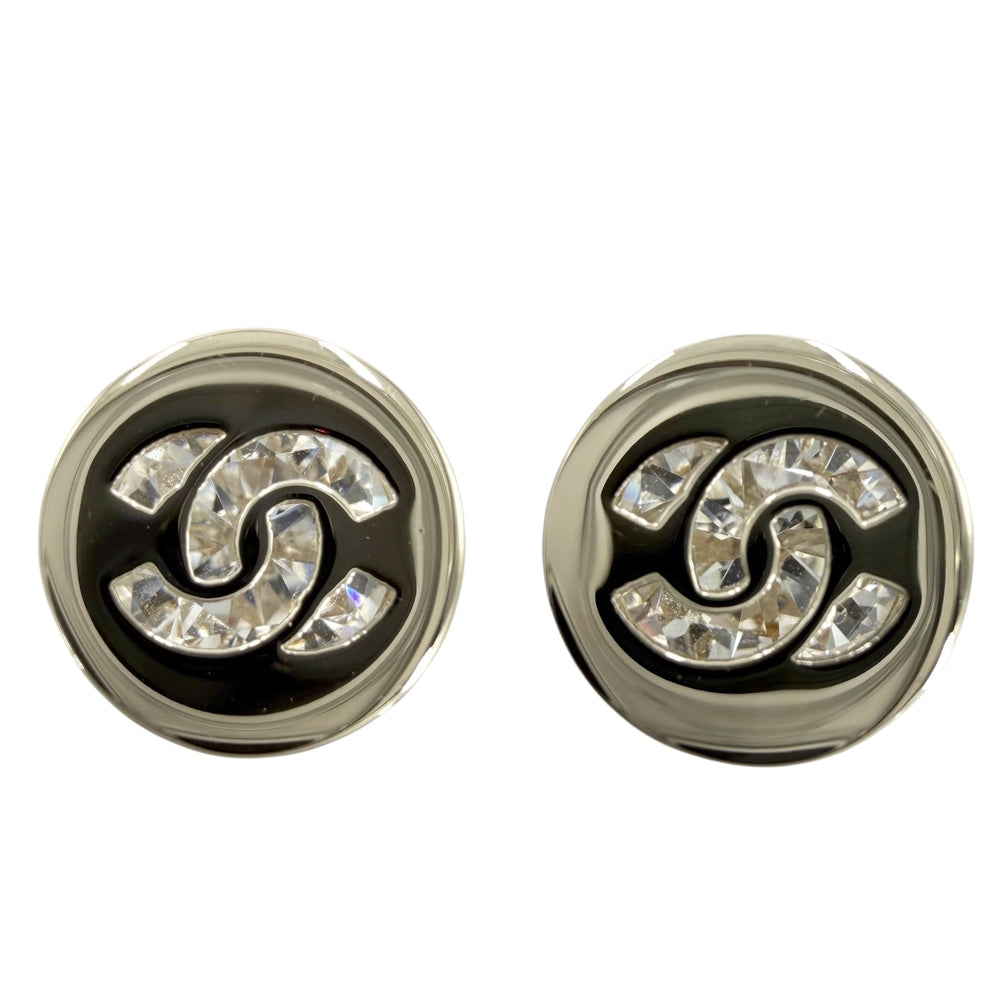 CHANEL シャネル ピアス ココマーク アクセサリー 真鍮 ラインストーン ABE107B17803 B26V レディース 約2.9g 2026年【中古品】