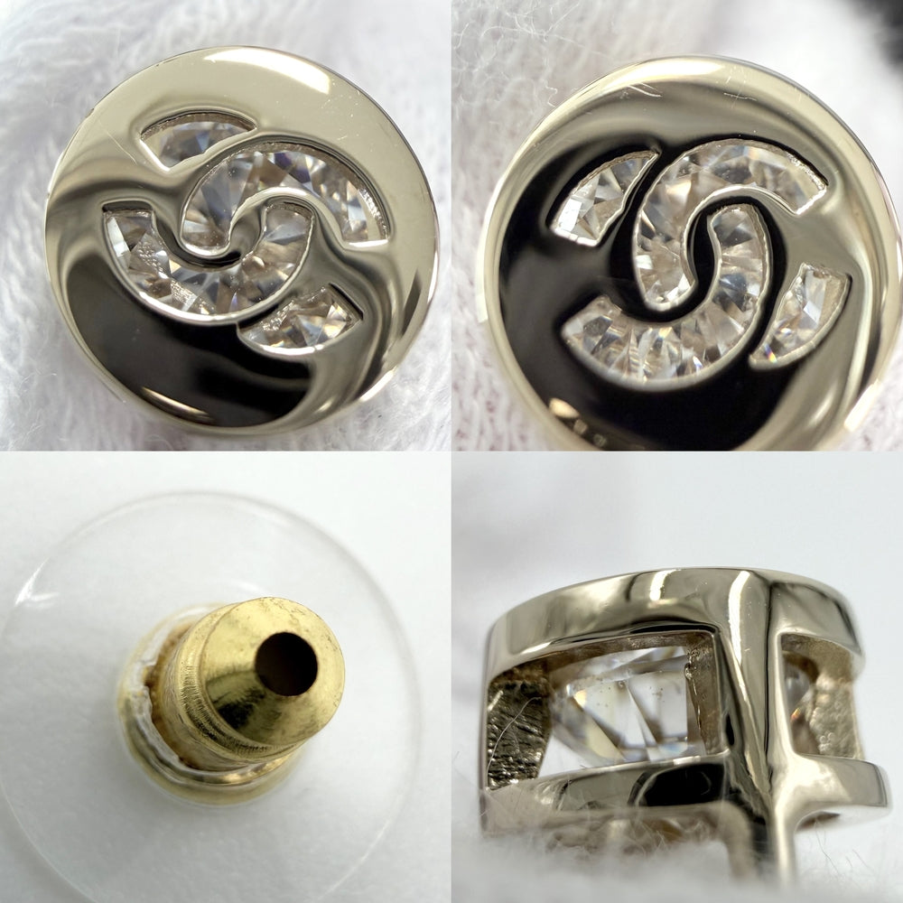 CHANEL シャネル ピアス ココマーク アクセサリー 真鍮 ラインストーン ABE107B17803 B26V レディース 約2.9g 2026年【中古品】