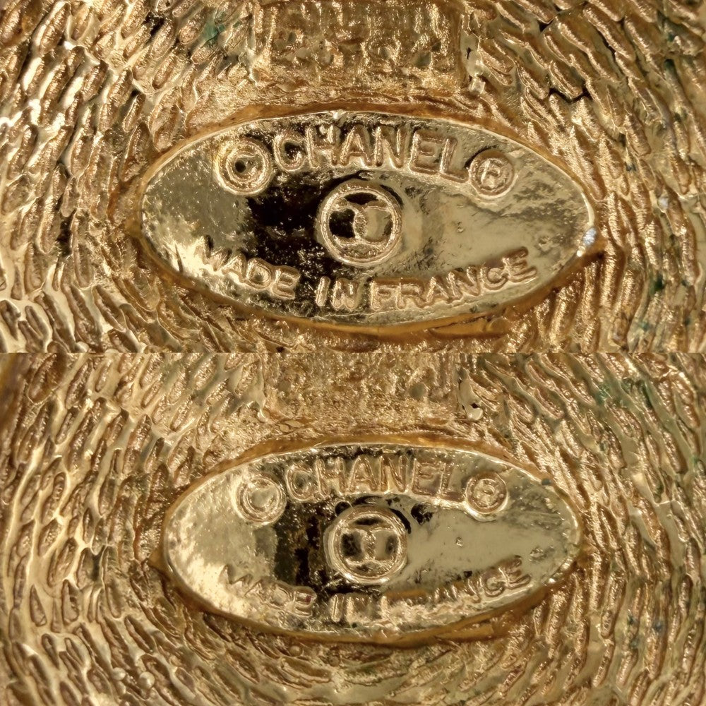 CHANEL シャネル イヤリング マトラッセ ラウンド ココマーク アクセサリー ヴィンテージ GP ゴールド レディース 約18.3g【中古品】