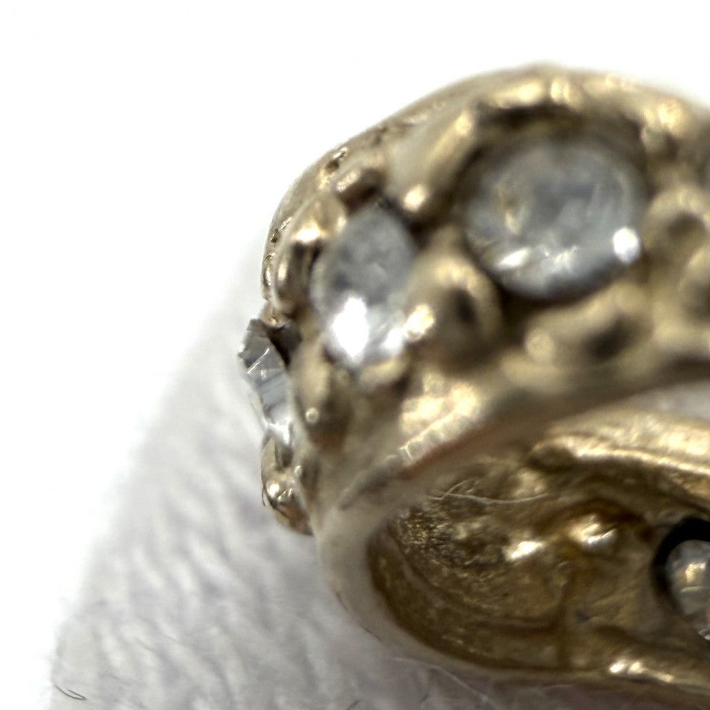 CHANEL シャネル ピアス リボン ココマーク アクセサリー スイング GP ラインストーン B14P ゴールド レディース 約5.7g 2014年【中古品】