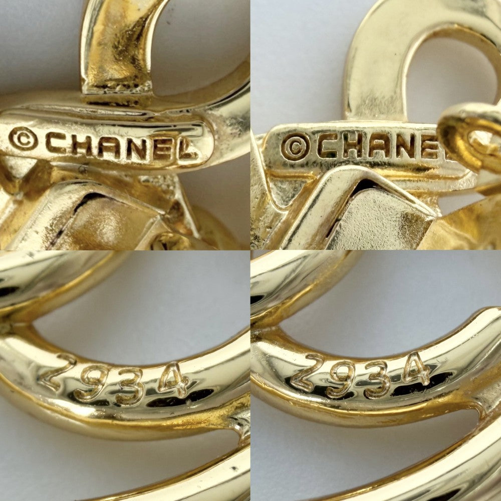 CHANEL シャネル イヤリング ココマーク アクセサリー ヴィンテージ スイング ラウンド GP ゴールド レディース 約34.6g【中古品】