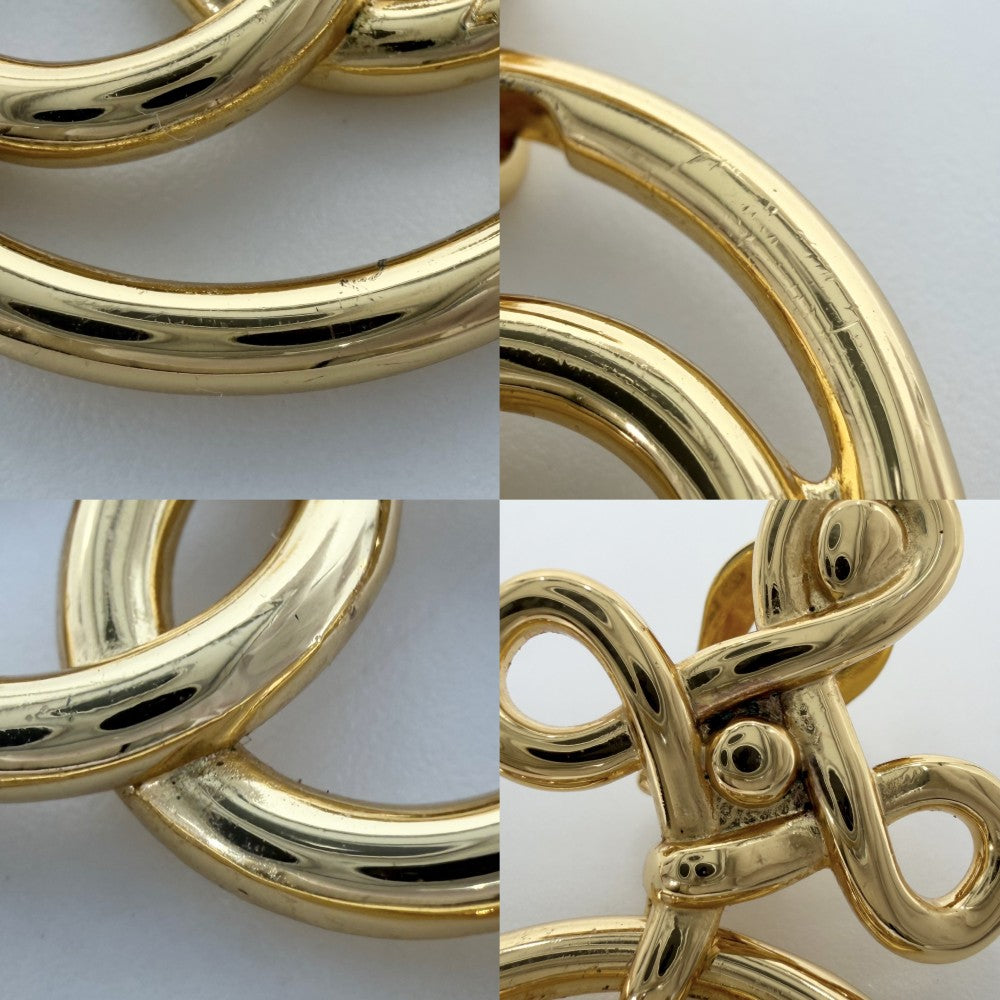 CHANEL シャネル イヤリング ココマーク アクセサリー ヴィンテージ スイング ラウンド GP ゴールド レディース 約34.6g【中古品】