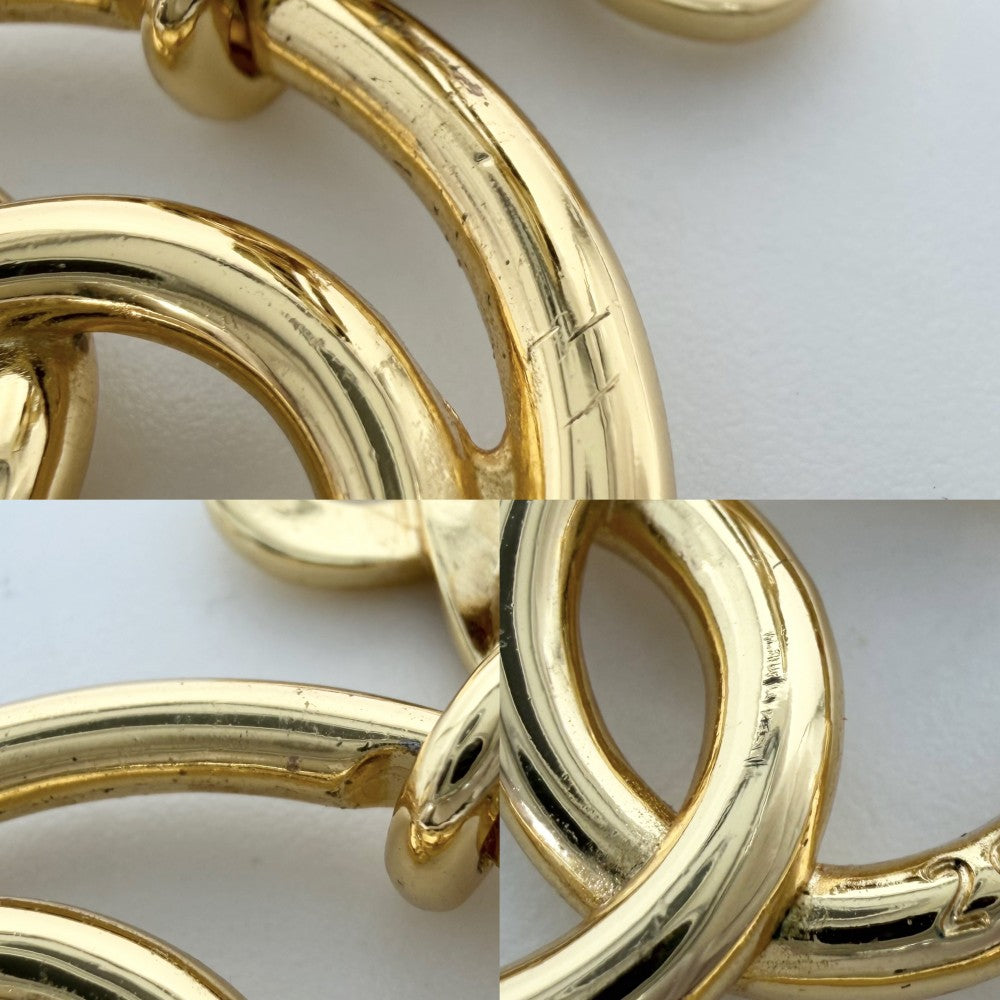 CHANEL シャネル イヤリング ココマーク アクセサリー ヴィンテージ スイング ラウンド GP ゴールド レディース 約34.6g【中古品】