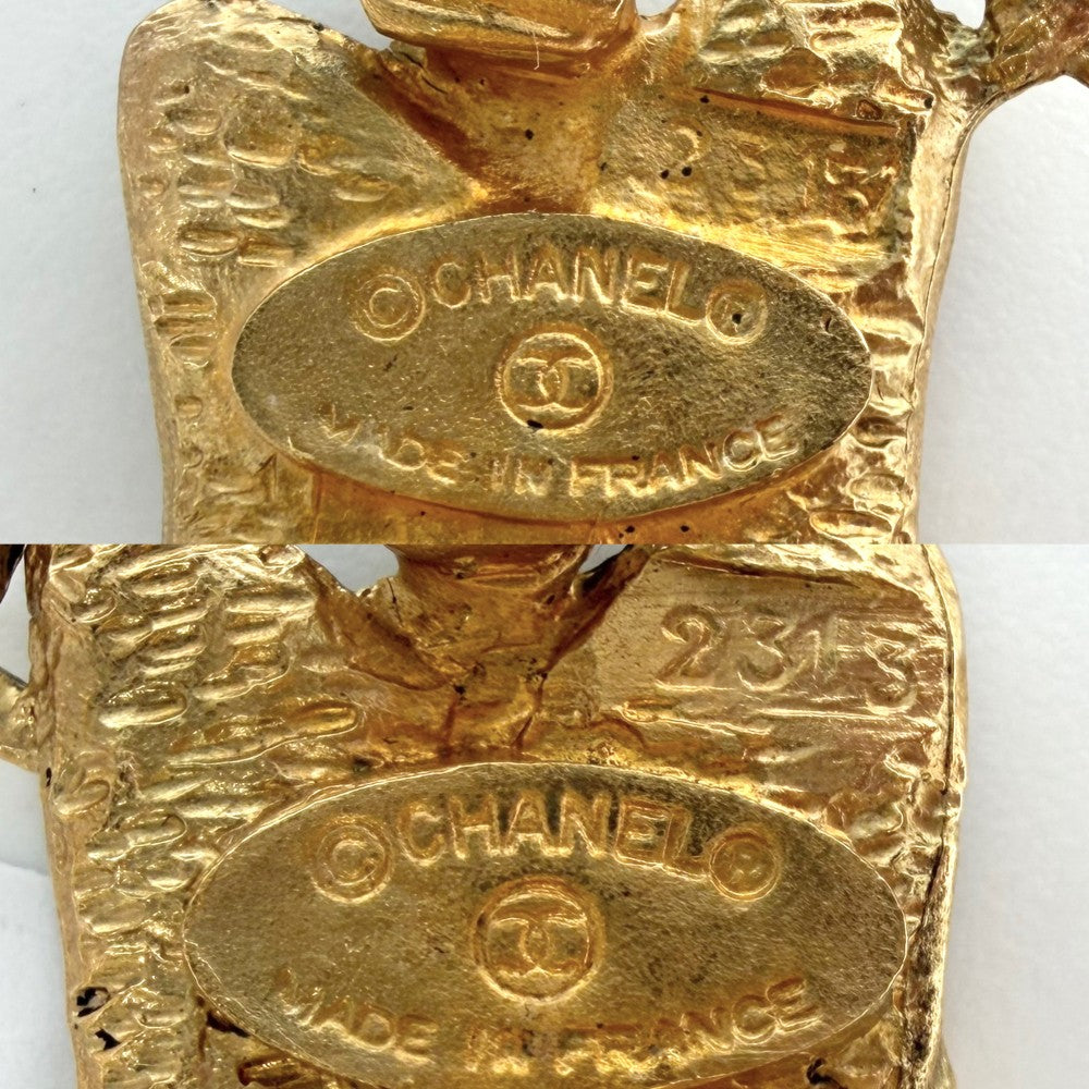 CHANEL シャネル イヤリング エンジェルモチーフ 天使 ヴィンテージ アクセサリー GP ゴールド レディース 約14.7g【中古品】