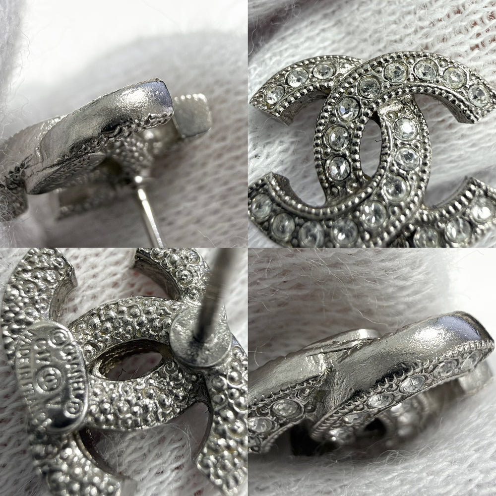 CHANEL シャネル ピアス ココマーク ラインストーン アクセサリー GP ラインストーン C17V レディース 約2.7g 2017年【中古品】