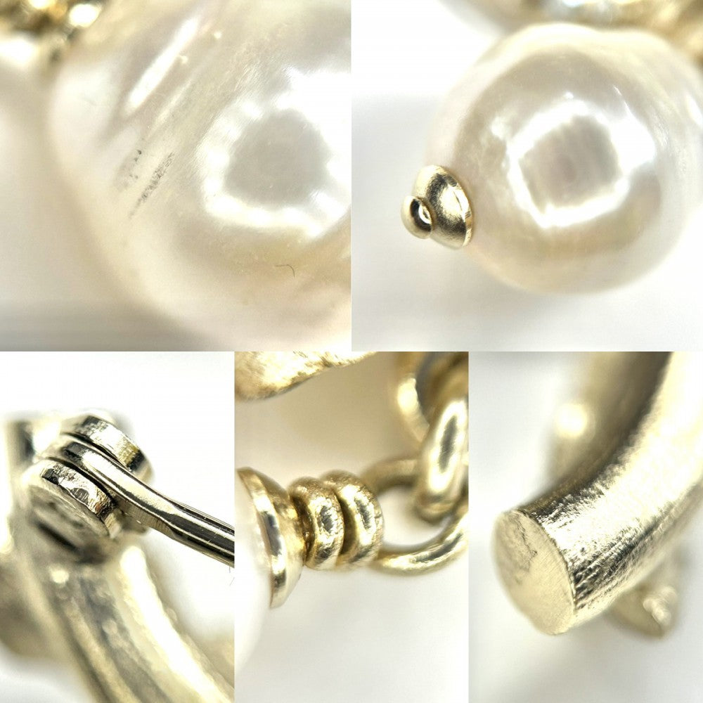 【開店SALE】 CHANEL シャネル ブローチ ココマーク　ココ アクセサリー フラワー GP ラインストーン フェイクパール 13C ゴールド レディース 約12.1g 2013年【中古品】