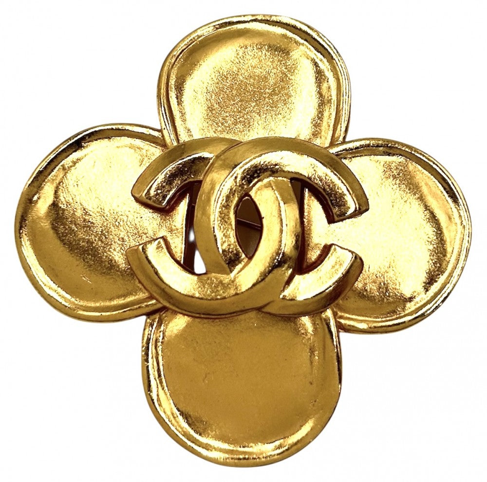 【開店SALE】 CHANEL シャネル ブローチ ココマーク アクセサリー ヴィンテージ GP 96P ゴールド レディース 約28.9g 1996年【中古品】