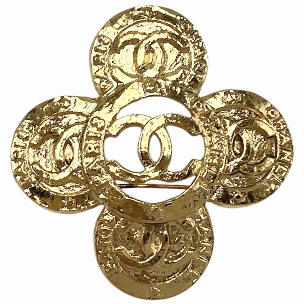 【開店SALE】 CHANEL シャネル ブローチ ココマーク アクセサリー ヴィンテージ GP 28 ゴールド レディース 約14.8g 1993年【中古品】
