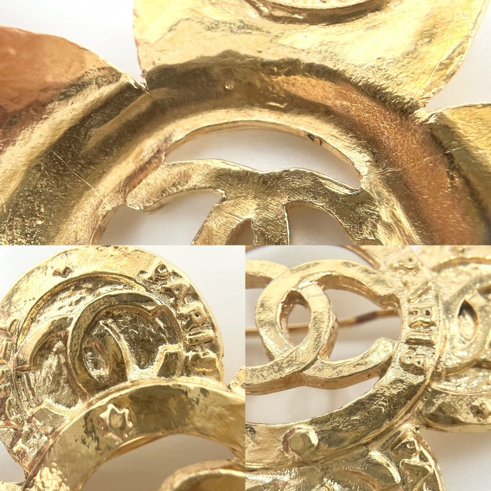 【開店SALE】 CHANEL シャネル ブローチ ココマーク アクセサリー ヴィンテージ GP 28 ゴールド レディース 約14.8g 1993年【中古品】