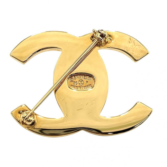 CHANEL シャネル ブローチ ココマーク ターンロックデザイン アクセサリー GP 96P ゴールド レディース 約16.1g 1996年【中古品】