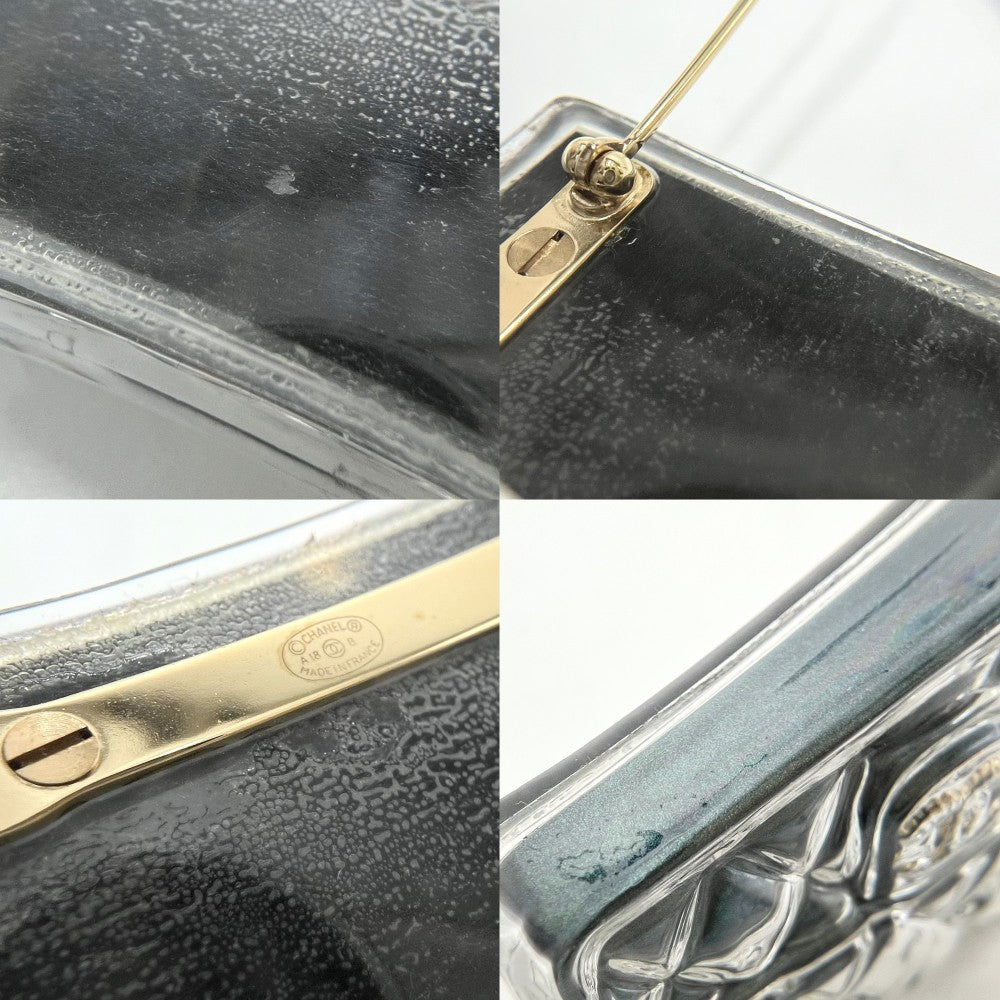 【開店SALE】 CHANEL シャネル ブローチ マトラッセ バッグモチーフ アクセサリー ココマーク A18B メタリックグリーン ゴールド レディース 約22.3g 2018年【中古品】