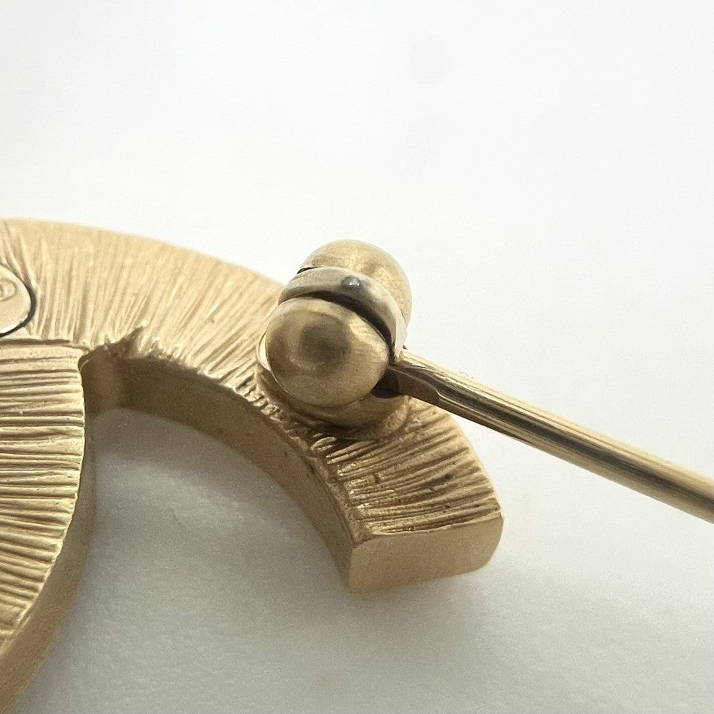 CHANEL シャネル ブローチ ココマーク アクセサリー GP ラインストーン フェイクパール 06A ゴールド レディース 約9.8g 2006年【中古品】
